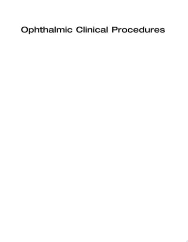 Ophthalmic Clinical Procedures A Multimedia Guide