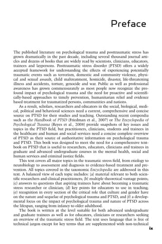 Posttraumatic Stress Disorder: Scientific and Professional Dimensions