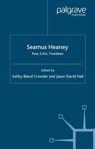 Seamus Heaney Poet, Critic, Translator
