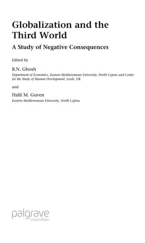 Globalization and the Third World A Study of Negative Consequences
