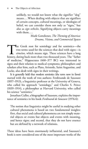 The Objects of Affection Semiotics and Consumer Culture