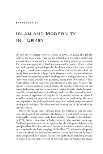 Islam and Modernity in Turkey