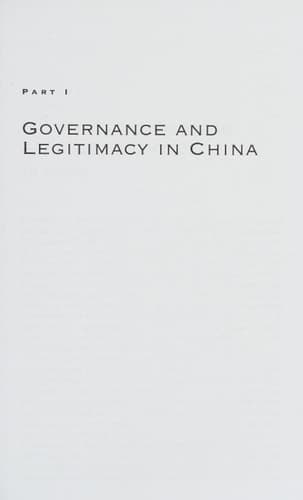 China’s Search for Good Governance