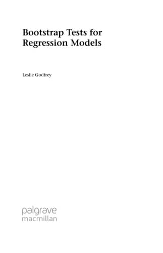 Bootstrap Tests for Regression Models (Palgrave Texts in Econometrics)