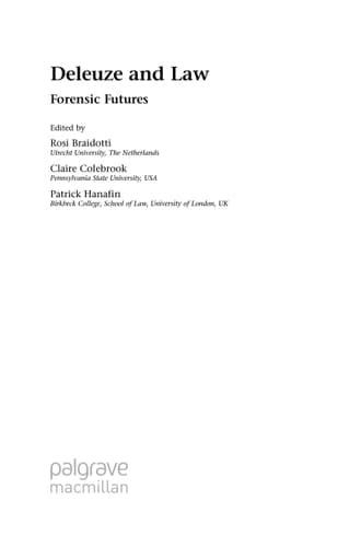 Deleuze and Law Forensic Futures