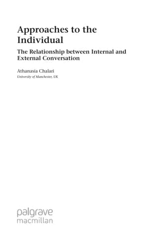 Approaches to the Individual The Relationship between Internal and External Conversation