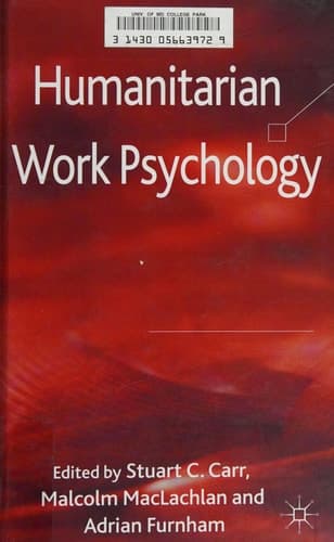Humanitarian Work Psychology