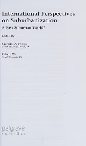 International Perspectives on Suburbanization A Post-Suburban World?