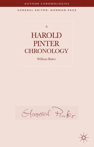 A Harold Pinter Chronology