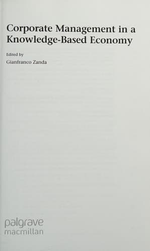 Corporate Management in a Knowledge-Based Economy