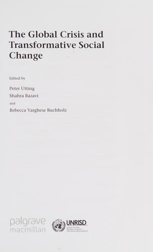 The Global Crisis and Transformative Social Change