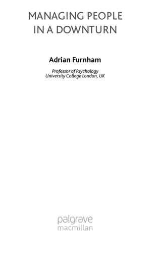 Managing People in a Downturn