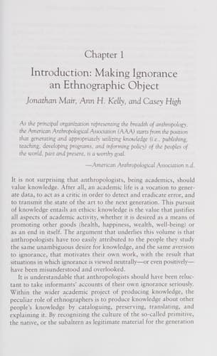 The Anthropology of Ignorance An Ethnographic Approach