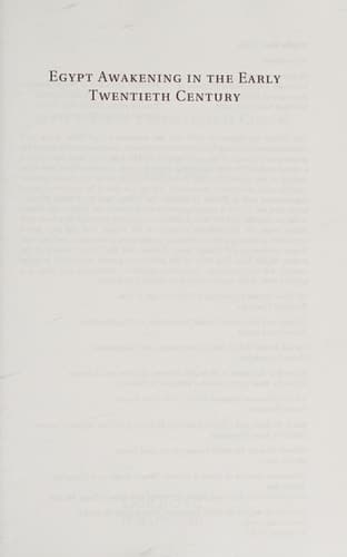 Egypt Awakening in the Early Twentieth Century Mayy Ziyadah’s Intellectual Circles
