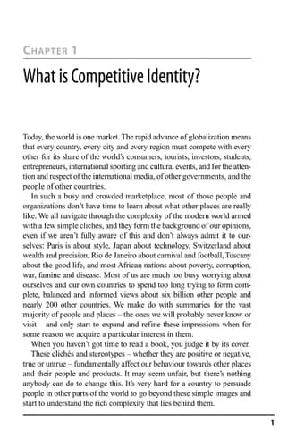 Competitive Identity The New Brand Management for Nations, Cities and Regions