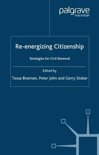 Re-energizing Citizenship Strategies for Civil Renewal