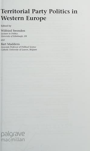 Territorial Party Politics in Western Europe