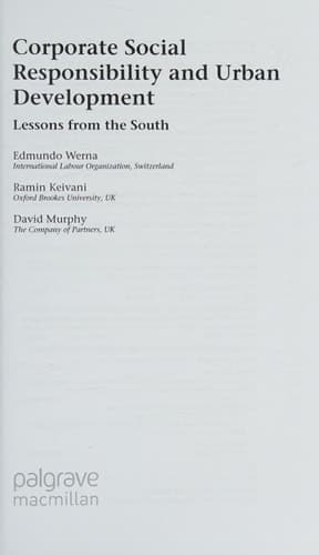 Corporate Social Responsibility and Urban Development Lessons from the South