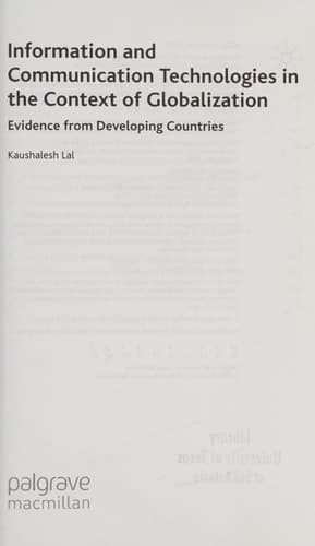 Information and Communication Technologies in the Context of Globalization: Evidence from Developing Countries