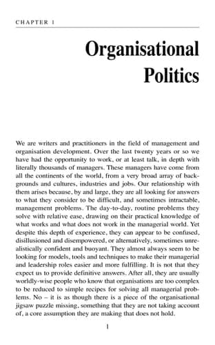 Smart Management Using Politics in Organizations