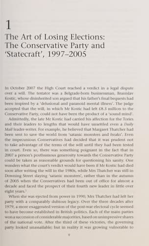 From Crisis to Coalition The Conservative Party, 1997-2010