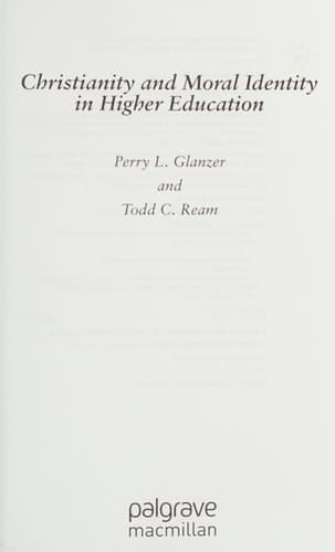 Christianity and Moral Identity in Higher Education