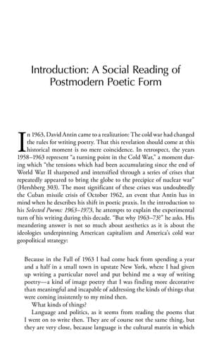 Procedural Form in Postmodern American Poetry Berrigan, Antin, Silliman, and Hejinian