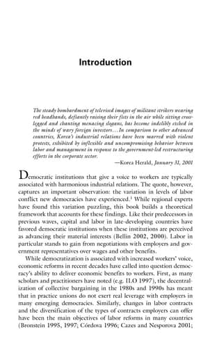 Labor Relations in New Democracies East Asia, Latin America, and Europe
