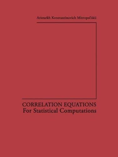 Correlation Equations For Statistical Computations