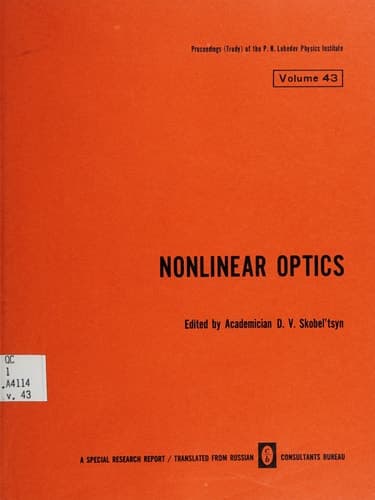 Nonlinear Optics (The Lebedev Physics Institute Series)
