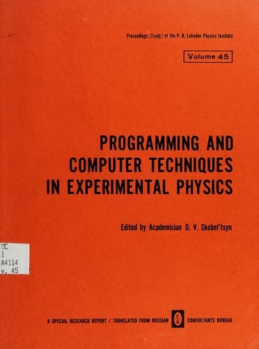 Programming and Computer Techniques in Experimental Physics