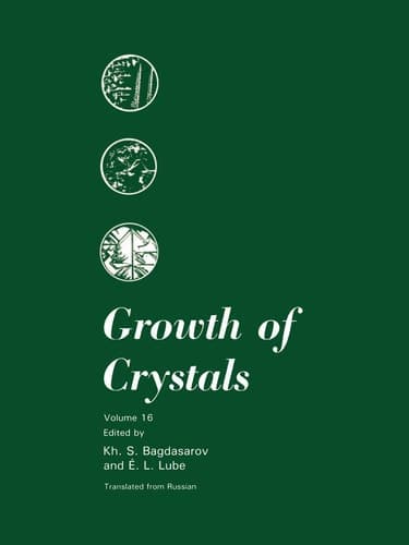 Growth of Crystals Volume 16