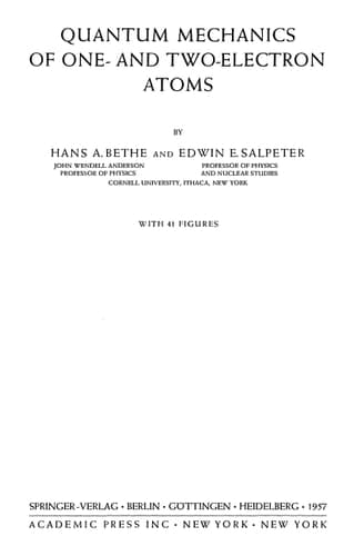 Quantum Mechanics of One- and Two-Electron Atoms