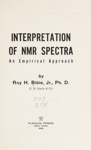 Interpretation of NMR Spectra An Empirical Approach