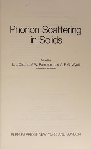 Phonon Scattering in Solids