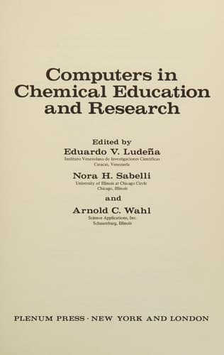 Computers in Chemical Education and Research