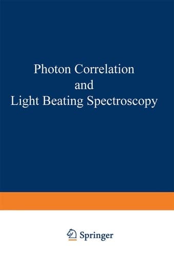 Photon Correlation and Light Beating Spectroscopy (Nato Science Series B:)