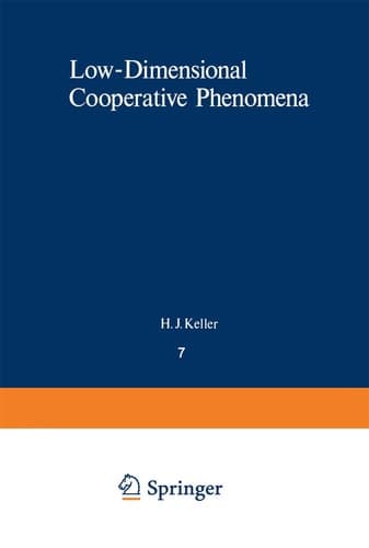 Low Dimensional Cooperative Phenomena