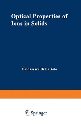Optical Properties of Ions in Solids (Nato Science Series B:)
