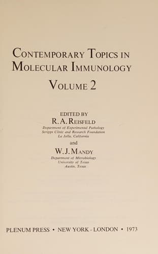 Contemporary Topics in Molecular Immunology
