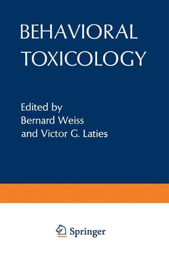 Behavioral Toxicology (Environmental Science Research)
