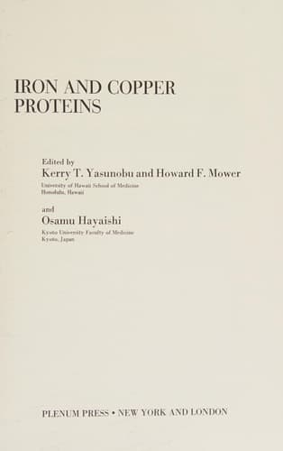 Iron and Copper Proteins