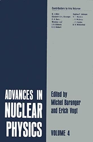 Advances in Nuclear Physics Volume 4