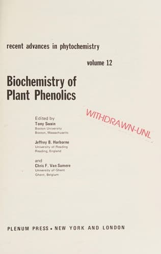 Biochemistry of Plant Phenolics