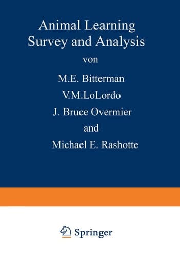 Animal Learning (NATO Asi Series A, Life Sciences Vol 19)