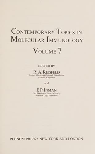 Contemporary Topics in Molecular Immunology