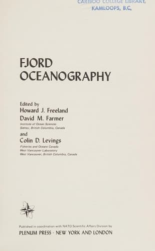 Fjord Oceanography