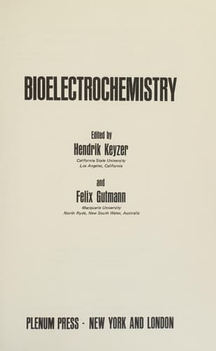 Bioelectrochemistry