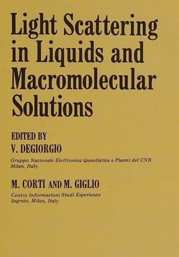 Light Scattering in Liquids and Macromolecular Solutions
