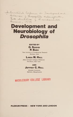 Development and Neurobiology of Drosophila (Basic Life Sciences)